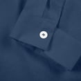 thumbnail image 4 of Conairie Women Linen Shirts Short Sleeve Regular Fit Collar Button Shirts Solid Lightweight Soft Basic Work Tee Vacation Clothes Blue XXL, 4 of 9