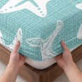 thumbnail image 3 of King Size Fitted Sheet Set - Coastal Starfish 3 Piece Bedding Sets 16" Deep Pocket Fitted Sheet with 2 Pillowcases, Seafoam Blue Nautical Vintage Marine Life Brushed Microfiber Hotel Bed Sheets, 3 of 9