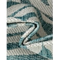 thumbnail image 3 of Unique Loom Outdoor Botanical Collection Area Rug - Palm (13' 1" Square Light Aqua/Ivory), 3 of 6