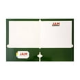 thumbnail image 2 of JAM Paper Glossy 3 Hole Punched 2-Pocket Folders Green 100/Pack (385GHPGRBZ), 2 of 5