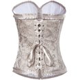thumbnail image 3 of Womens Vintage Lace Boned Renaissance Corset 2001-Cream-6XL, 3 of 7