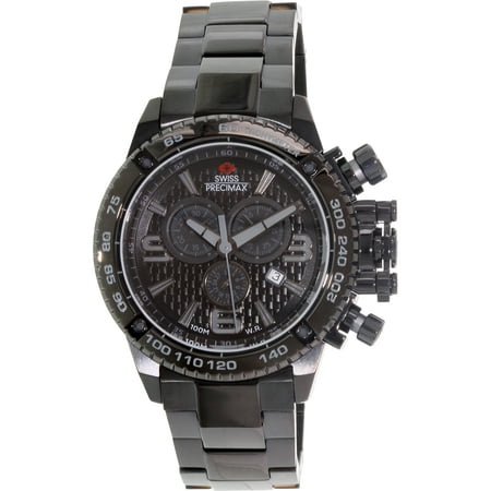 Swiss Precimax Men's Forge Pro SP13244 Black Stainless-Steel Swiss Chronograph Sport Watch