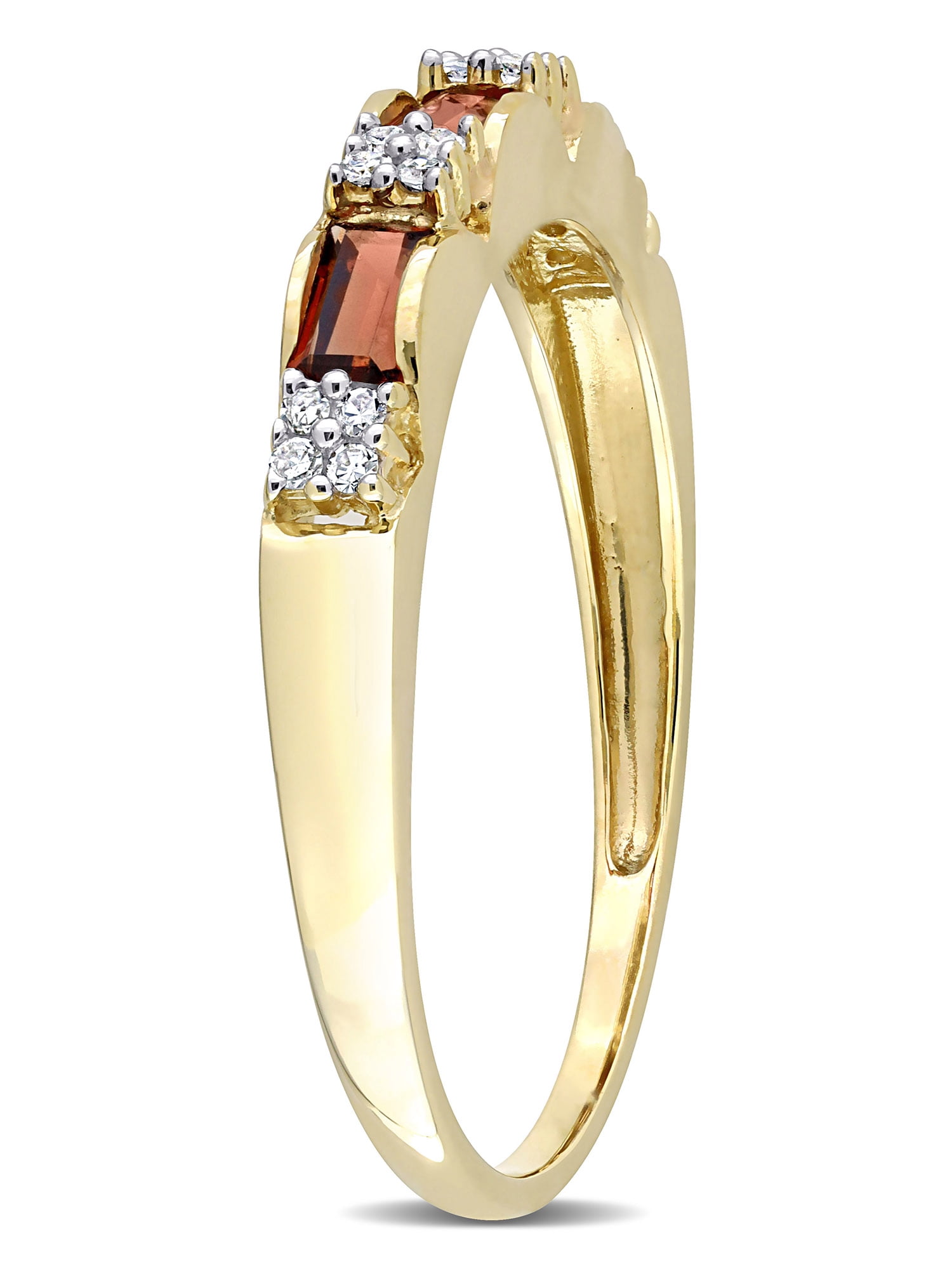 Everly Women's Garnet 10k Yellow Gold Ring