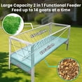 thumbnail image 6 of 77 Gallon Heavy - Duty 18/8 Stainless Steel Livestock Feeder for Sheep, Horses, Cows 59" L x 19.6" W x 33.4" H Spacious Capacity Barn Feeding Setup with Immune Rust - Proofing, 6 of 8