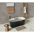 thumbnail image 3 of 59" Acrylic Freestanding Contemporary Soaking Bathtub with Stainless Steel Pop-Up Drain and Overflow Option, UPC Certified, Black, 3 of 9
