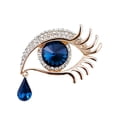 thumbnail image 1 of Broche con Lágrimas de Ángel YONGSHENG Grandes y Ojos Azules Dorados Esmalte de Cristal con Diamantes de Imitación 4 Unidades, 1 of 4
