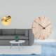 thumbnail image 2 of Escultura de fruta, estatua decorativa, reloj de pared redondo, reloj de pared de madera maciza, reloj de pared de madera, elegante material cerámico,, 2 of 8