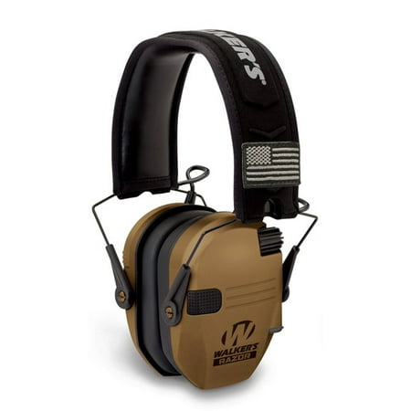 

Walker s Game Ear Razor Slim Electronic Hearing Protection Ear Muff in Battle Brown