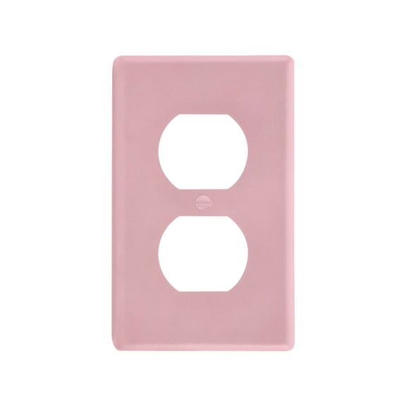 Light Pink Tone Background Decorative Wall Plate, Flame Retardant PC Plastic Light Switch & Outlet Cover with Mounting Screws Fits Duplex Outlets