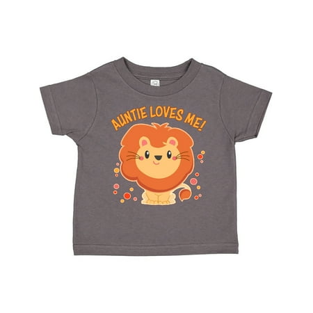 

Inktastic Auntie Loves Me- cute lion Gift Toddler Boy or Toddler Girl T-Shirt