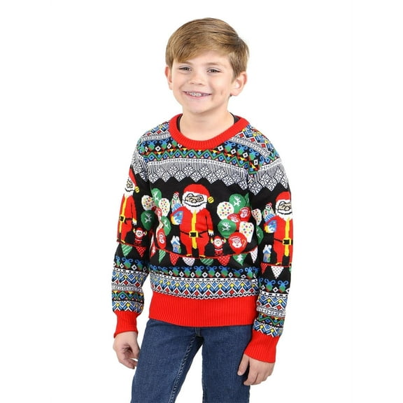 Socal Look Kids Christmas Sweater, Children's Acrylic Holiday Pullover for Boys & Girls, 3-4 Years