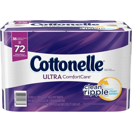 Cottonelle Ultra ComfortCare Toilet Paper, 36 Double Rolls