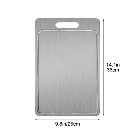 

Save Now Vsgery Premium Stainless Steel Cutting Board for Kitchen Use Double-Sided for Meat Fruit and Vegetables|Stainless steel C Vsgery