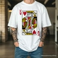 thumbnail image 5 of King of Hearts Card T-Shirt, Classic Retro Love Valentine Tee, 5 of 5