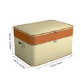 thumbnail image 3 of Cqxid Home Textile Storage Under $10 Double Layer Zipper Clothes Storage Bag Wardrobe Storage Box Portable Storage Bag Winter Quilt Storage Box For Clothes Sweaters Beddings Blanket Blouses, 3 of 5
