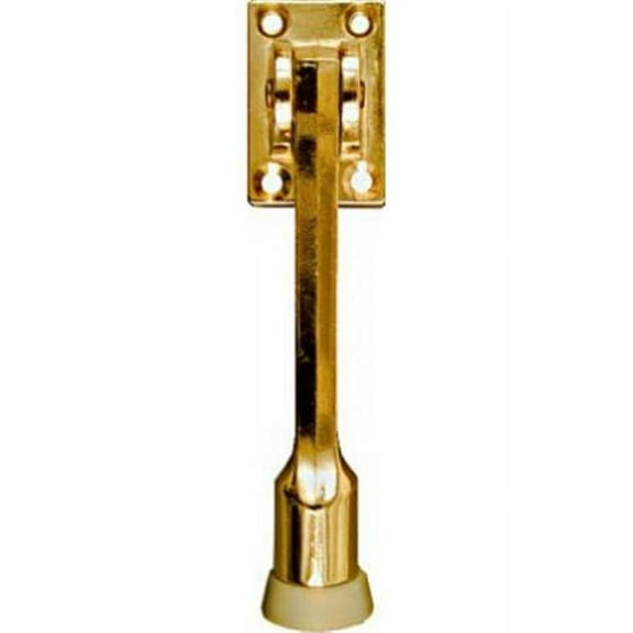 N184-218 5 in. Bright Brass Kick Down Door Stop
