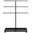thumbnail image 4 of MyGift Modern Black Metal 3 Tier Tabletop Bracelet & Necklace Jewelry Organizer, 4 of 5