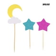thumbnail image 2 of Wosthever 1 Set Cake Decorating Supplies Exquisite Glitter Birthday Set Happy Party Decorations Baking Edible Decoration Star Moon for DIY Herramientas y accesorios para hornear Como se muestra Wosthever HA060372-00, 2 of 6