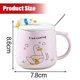 thumbnail image 4 of Taza de cerámica linda del pato lindo de la historieta, taza de café del desayuno del hogar de la taza del regalo 350ml, 4 of 5