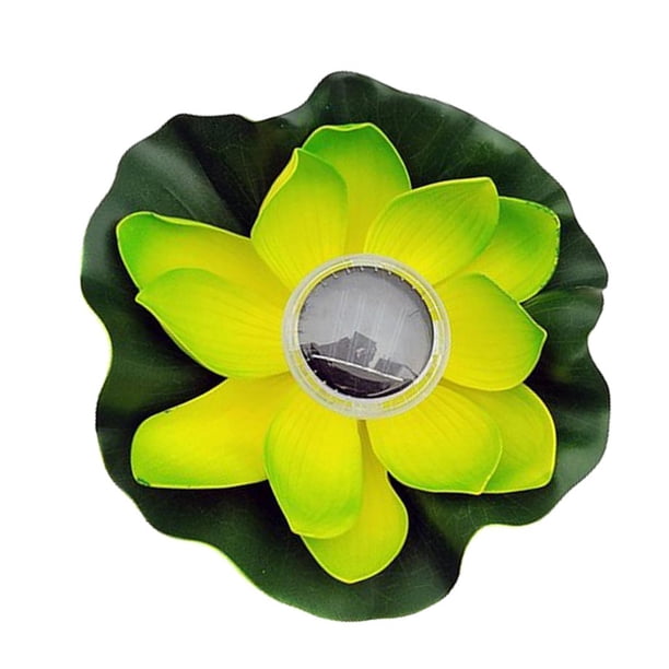 Luz de noche flotante de loto Cola LED de energía solar 7 colores que cambian