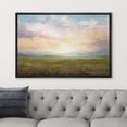 thumbnail image 3 of PixonSign Framed Canvas Print Wall Art Sunset Sky Rustic Grass Field Nature Wilderness Illustrations Fine Art Decorative Farmhouse/Country Relax/Calm/Cozy Multicolor Zen for Bedroom - 24"x36" Black, 3 of 5