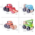thumbnail image 2 of BEACENOV Wooden Toy Car Set, 4-Piece Construction Vehicles Toy Set, Toddlers Montessori Wooden Educational Toys for Baby Boys 3+ Years Old, Great Birthday Gifts for Toddler Boys, 2 of 7