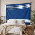 thumbnail image 3 of Blue Striped Tapestry for Bedroom Wall Hanging Tapestry, Farmhouse Blue White Stripes Ceiling Backdrop Tapestries Poster Blanket Wall Decor for Teens Room Living Room Dorm 39" x 59", 3 of 8
