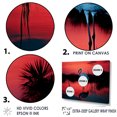 thumbnail image 3 of Designart "Flamingo Dusk Delight I" Animals Flamingo Wall Art Living Room, 3 of 7