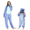 thumbnail image 3 of Disfraz de Stitch para adultos y niños, disfraz de Stitch Angel, mono, pijama con capucha, ropa de dormir, disfraz de Halloween para mujer, 3 of 5