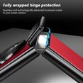 thumbnail image 3 of Magnetic for Samsung Galaxy Z Flip 4 Case with Ring Holder, [Hinge Protection] Built in Screen Protector & Camera Protection Slim Thin Hard PC Kickstand Shockproof Protective Case, Red, 3 of 14