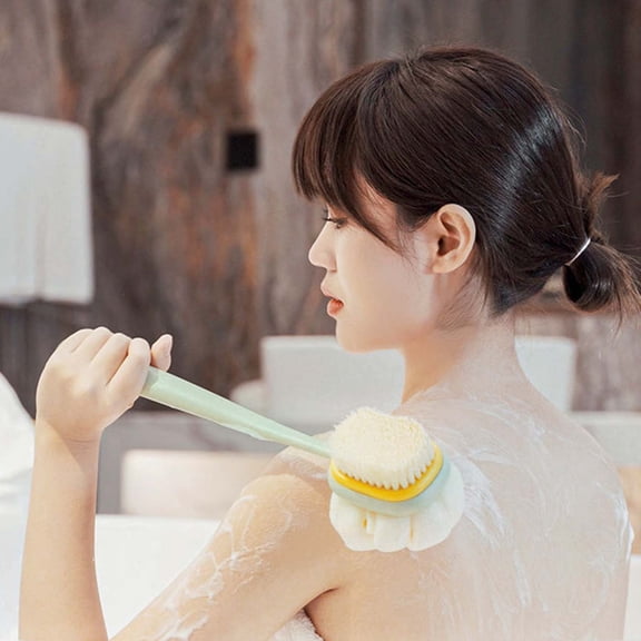 Loofah Back Scrubber Long Handle Shower Body Brush with Soft Mesh Sponge for Women Skin Exfoliating Bath Massage, Bathroom Products
