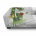 thumbnail image 3 of Letter G Soft Flannel Fleece Throw Blanket, Spring Inspired Foliage Nature Theme Butterflies and Papilios Wildflowers G, Cozy Plush for Indoor and Outdoor Use, 70" x 90", Multicolor, by Ambesonne, 3 of 6
