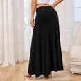 thumbnail image 5 of Women's Knitted Midi Skirt, Solid Color High Waist Bodycon Pencil Skirt, Elegant Office Skirt for Work, Fall Outfits and Daily Wear,Black,S, 5 of 6