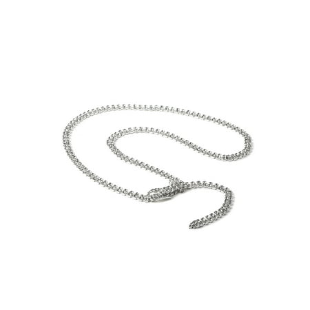 - Silver Crystal Rhinestone Double Line Belt with Oval Buckle