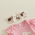 thumbnail image 6 of Cjfdfy Newborn Baby Girl Game Day Outfit Football Embroidery Long Sleeve Romper And Flared Pants Headband 3Pcs Infant Cute My First Football Season Fall Winter Clothes 0-18M, 6 of 9