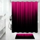 thumbnail image 3 of Set de baño Litabel, cortina de ducha, color rosa intenso y negro, 4 unidades, 3 of 6