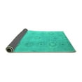 thumbnail image 2 of Ahgly Company Indoor Square Abstract Turquoise Blue Modern Area Rugs, 6' Square, 2 of 4