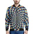 thumbnail image 3 of Chaqueta con cremallera psicodélica abstracta para hombre, sudadera de gran tamaño con estampado 3D, chaquetas bomber de manga larga para primavera y otoño para mujer, 3 of 5