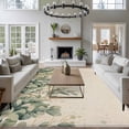 thumbnail image 4 of Spring Eucalyptus Area Rug 8x10 Washable Rug Non Slip Summer Botanical Leaves Beige Watercolor Large Area Rug Soft Stainresistant Indoor Floor Carpet for Living Room Bedroom Home Office Dining Room, 4 of 8