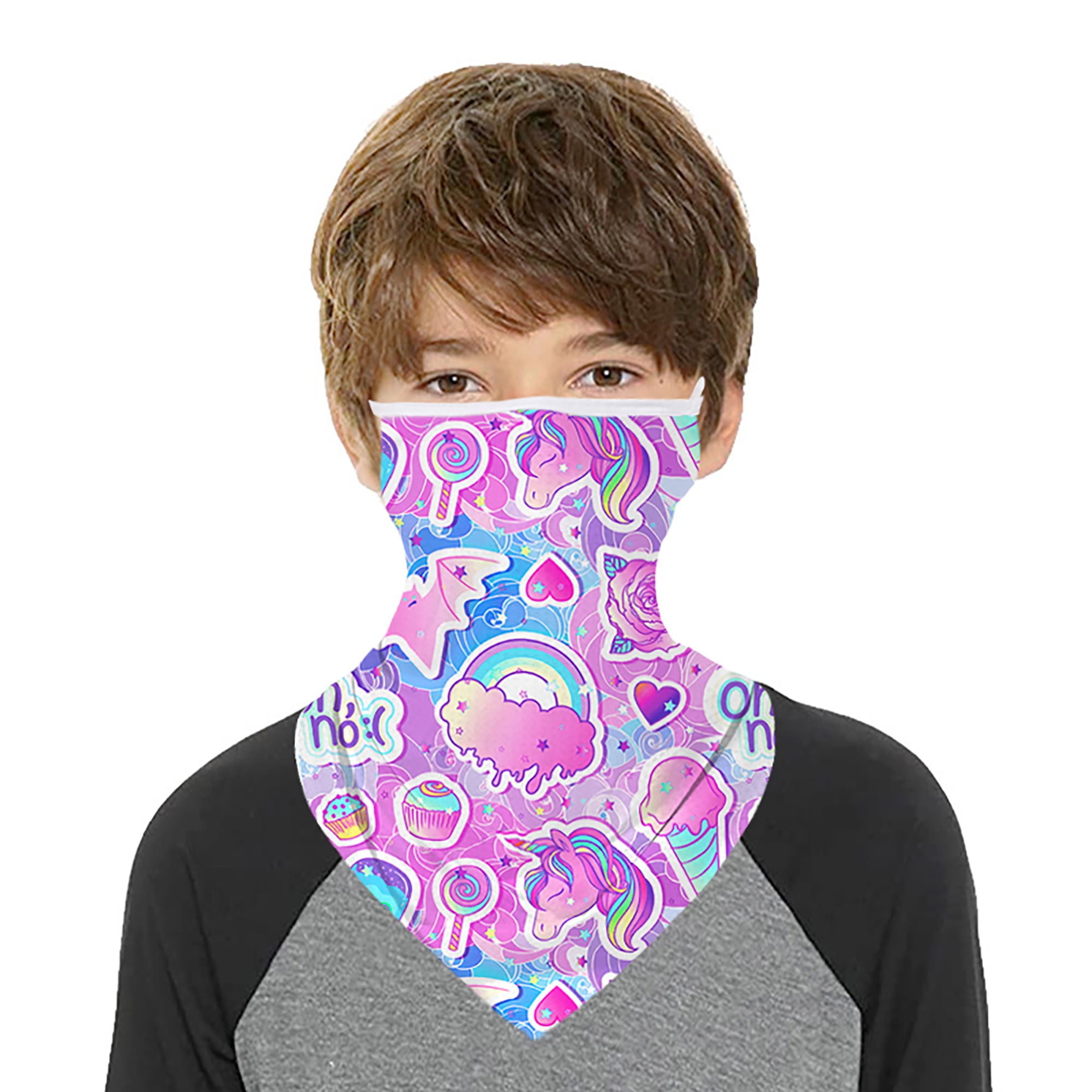 Details about   UV Protection Face Mask Neck Gaiter Scarf with Ear Hangers Breathable Balaclava 