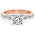 thumbnail image 3 of IGI Certified 5 Carat Princess Shape Lab Grown Diamond Engagement Ring | 14K Rose Gold | Larisa Side Stone Diamond Ring | FG-VS1-VS2 Quality Friendly Diamonds, 3 of 5