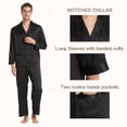 thumbnail image 1 of Conjunto de pijama de algodón con botones para hombre, 1 of 6