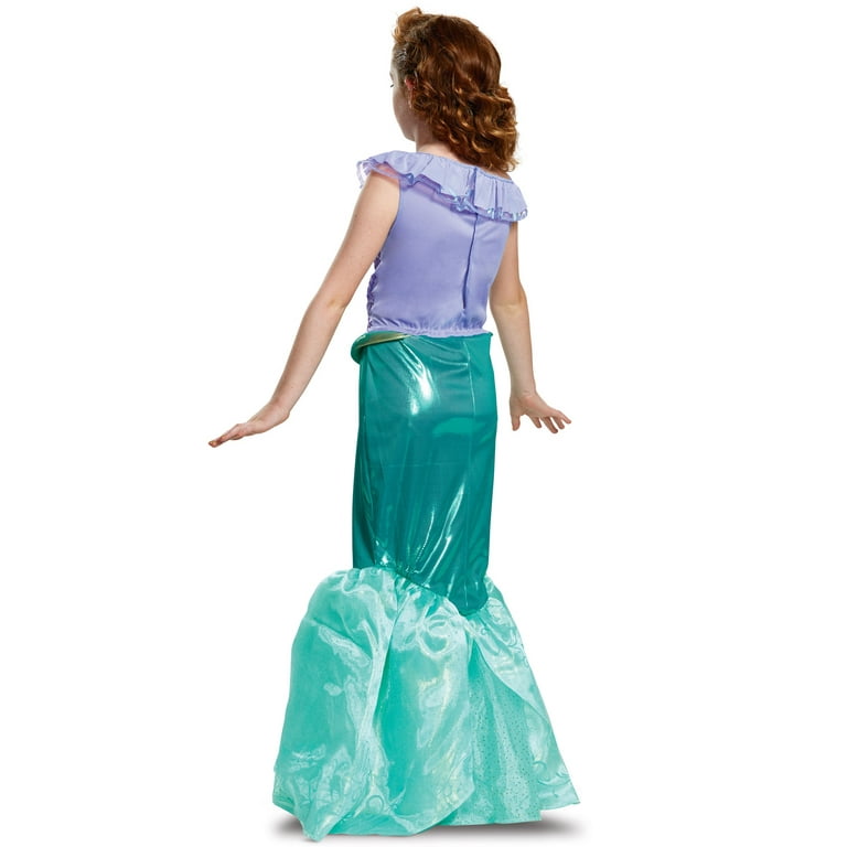 Disney Princess The Little Mermaid Ariel Deluxe Girl s Halloween Fancy Dress Costume for Child M Walmart