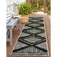 thumbnail image 6 of World Rug Gallery Contemporary Geometric Stripe Weather Resistant Reversible Indoor/Outdoor Area Rug - GREEN 2'x7', 6 of 8