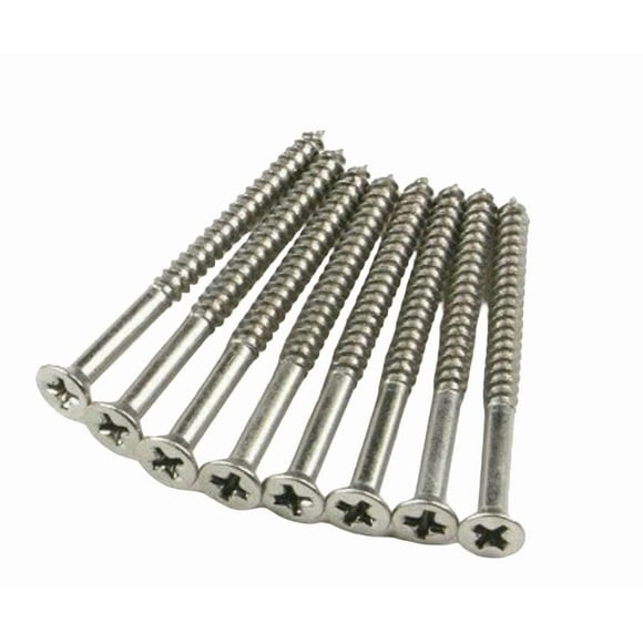 Tornillos de bisagra de níquel satinado de 10 x 6,35 cm para puertas comerciales