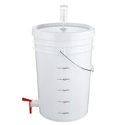 U.S. Solid Plastic Fermenter Fermenting Bucket with Spigot and Airlock, 6.5 Gallon