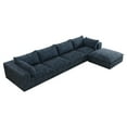 thumbnail image 2 of Wiilayok 157.6” Corduroy Modular Sectional Sofa,L Shaped Sectional Sofa Couches with Movable Ottoman Chaise,Deep Seat Comfy Cloud Sofa for Living Room,Blue, 2 of 5