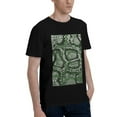 thumbnail image 2 of Bingfone Green Snakeskin Men'S Loose Fit Short-Sleeve Pocket T-Shirt, 2 of 7
