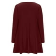 thumbnail image 5 of YHAJDS Women's Casual Dress,Casual Long Sleeve Dresses for Women Solid Color Round Neck Long Sleeve Dress Comfortable Loose Fashionable Women's Dresses Daily Wear, 5 of 5