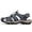 blue, variant on Men's Closed-Toe Hiking Sandals, Adjustable Brown Leather Outdoor Shoes
